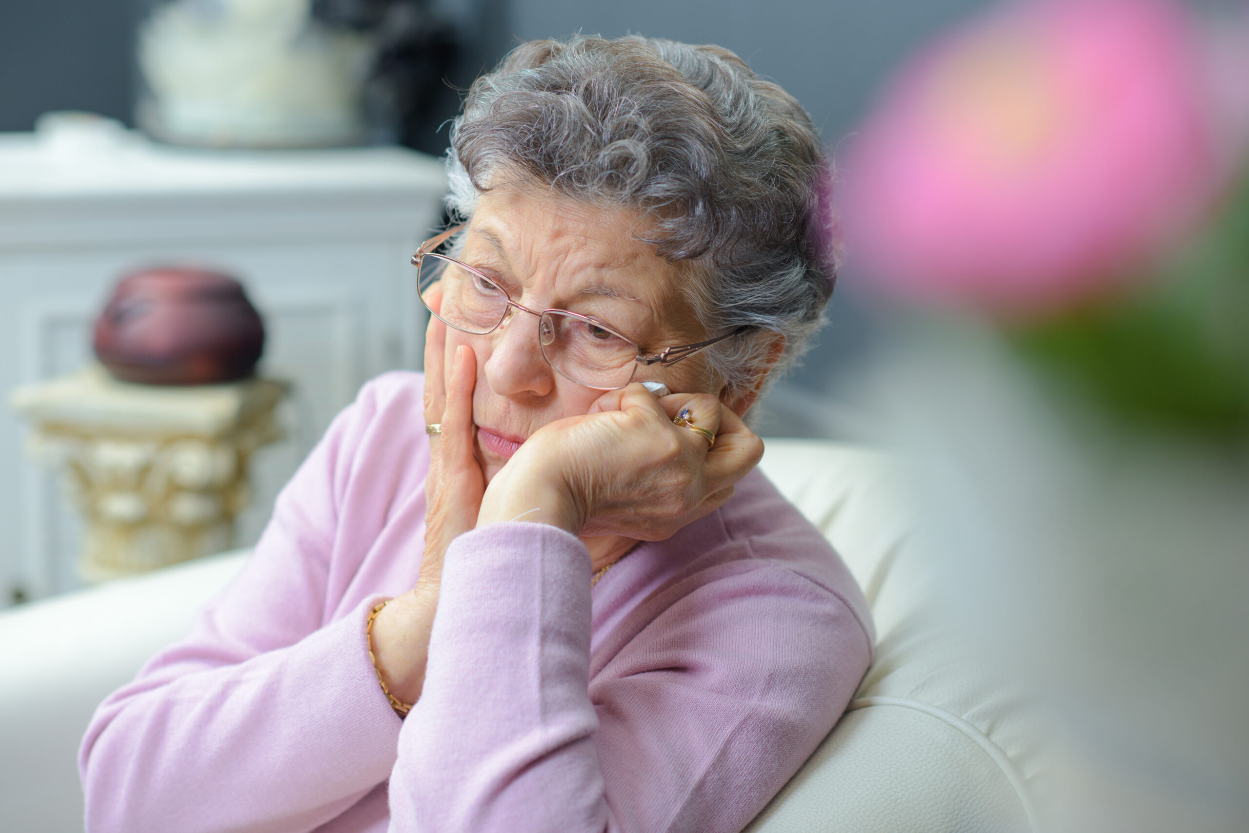 sad old woman and elderly